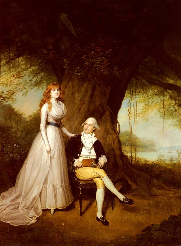 Portrait Of Robert Grant And His Wife Elizabeth by Arthur Devis